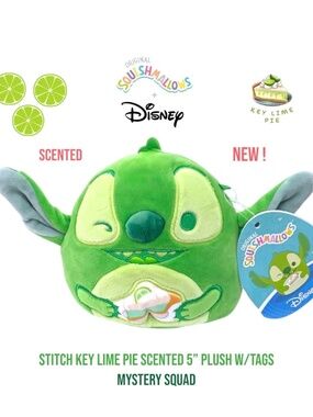 Squishmallows + Disney Stitch Key Lime Pie SCENTED 6" Plush w/Tags 2025 - New !